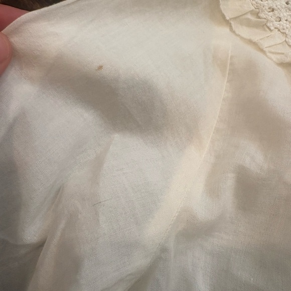 Vintage Late 90s/Y2K DKNY Jeans Cotton Crochet Peasant Blouse - Picture 15 of 15